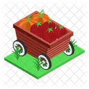 Farming Cart Pumpkins Cart Barrow Icon