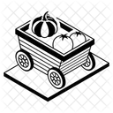 Farming Cart Pumpkins Cart Barrow Icon