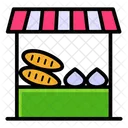 Vegetable Shop Vegetable Cart Street Food Icon