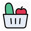 Vegetables Fruit Basket Icon