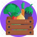 Country Living Vegetables Crate Icon