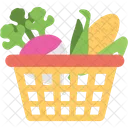 Vegetable Basket Farming Icon