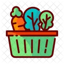 Vegetables Shopping Basket Shopping Cart Icon