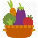 Vegetables Basket Farm Icon