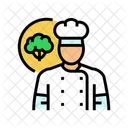 Vegetarian Chef Restaurant Icon