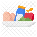 Vegetarian Food Dish Food Plate Icon