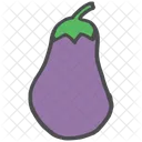 Gemuse Frisch Aubergine Symbol