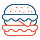 채식버거 패스트푸드 음식 아이콘