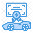 Vehicle Certificate Engineering Certificate Electric Icon