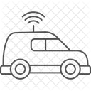 Vehicule Sans Conducteur Icone Mince Icon