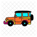 Vibrante Ilustracion De Automovil Todoterreno Todoterreno Vehiculo 4 X 4 Icono