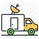 Vehiculo Satelital Antena Parabolica Antena Icono