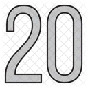 Numeros Dias 20 Icono