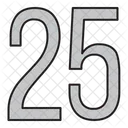 Numeros Dias 25 Icono