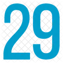 Veintinueve Numeros Icono