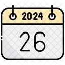 Veintiseis Calendario 2024 Icono