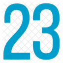 Veintitres Numeros Icono