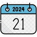 Veintiuno Calendario 2024 Icono