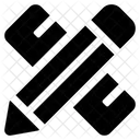 Lineal Bleistift Symbol Vektor Bleistift Symbol