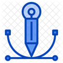 Vektorgrafik Bezierkurve Digital Design Denken Symbol