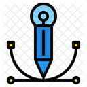 Vektorgrafik Bezierkurve Digital Design Denken Symbol