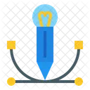 Vektorgrafik Bezierkurve Digital Design Denken Symbol