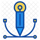 Vektorgrafik Bezierkurve Digital Design Denken Symbol