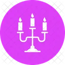 Vela Luz Candelabro Icono