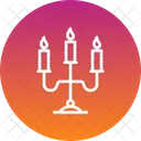 Vela Luz Candelabro Icono