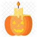 Vela De Calabaza Calabaza Halloween Icono