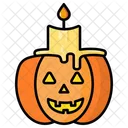 Vela De Calabaza Calabaza Halloween Icono