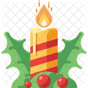 Vela Muerdago Luz Icono