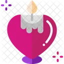 Vela Vela De Amor Vela De Corazon Icono