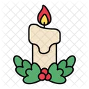 Vela Vela De Navidad Ornamento Icono