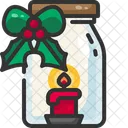 Vela Navidad Lampara De Fuego Icono
