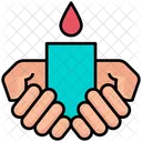 Vela Mano Luz Icono
