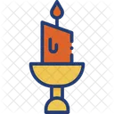 Vela Fuego Calido Icono