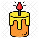 Vela Luz De Una Vela Candelero Icono