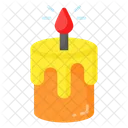 Vela Luz De Una Vela Candelero Icono