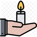 Vela De Muerte Vela Funeraria Mano Icon