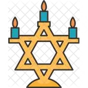 Velas Hanukkah Star Icono