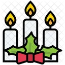 Velas de navidad  Icono