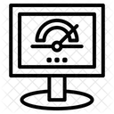 Velocidad de rendimiento en el monitor de la computadora  Icon