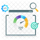 Teste De Velocidade Web Otimizacao Web Painel Web Ícone