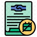Vencimiento Del Contrato De Trabajo Vencimiento Del Contrato Contrato Icono