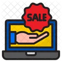 Laptop Comercio Eletronico Compras Ícone