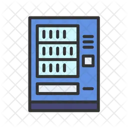 Vending Machine Icon - Download in Colored Outline Style