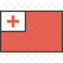 Tonga Pais Bandeira Ícone