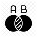 Venn Diagram Icon Overlapping Circles Math Statistics Icon