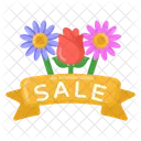 Banner De Venta De Temporada Venta De Flores Venta De Primavera Icono